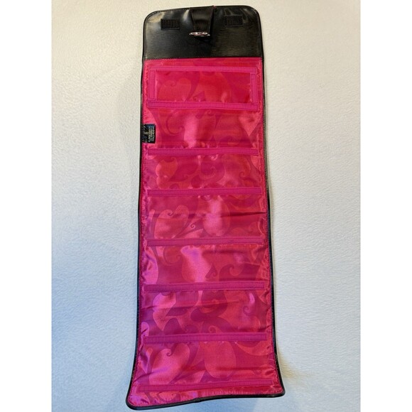 Mary Kay Roll Up Pink & Black Ric Rack Part Only VelcroC® Strips Travel - Picture 1 of 4